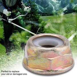 KSTE M10 x 1.25 Blade Nut, Left Hand Thread Nut for String Trimmer Brush Cutter Replacement
