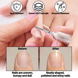 WJIAAA Russian Manicure Drill Bits, 6Pcs 3/32" Cuticle Bit for Nail Drill for Dead Skin Prepare Salon Home Foot Care DIY Use