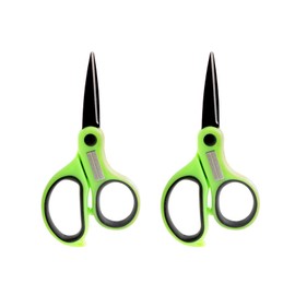 2Pcs Fishing Braid Line Scissors with Hook Sharpener, Portable Fishing Line Scissor for Thick Fishing Line, Paper, Cloth, Thread