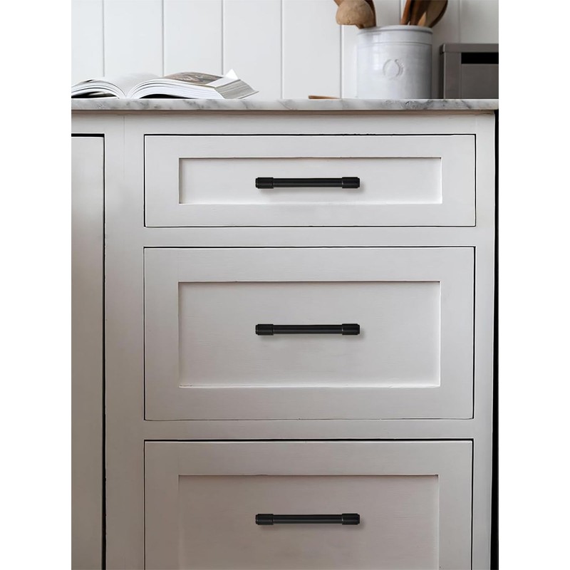 khtumeware 2 Pack Matte Black Cabinet Pulls 10 Inch(256mm) Center