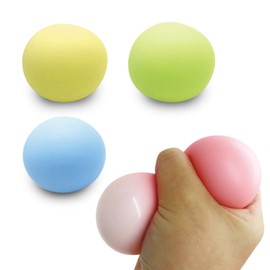 [Random 1pcs] Snowball Mochi Squeeze Ball Soft Stretchy Fidget Toy, Ideal Kid Boys Girls Sensory Anxiety Stress Relief Gifts