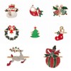 Merry Xmas Napkin Rings Decoration Wreath Stocking Bells Reindeer Tree