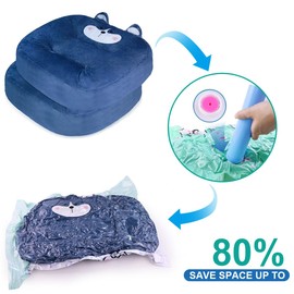 Vacuum Bags for Clothes with Set of 10, 4 Sizes (2 x 100 x 80 cm + 3 x 60 x 70 cm + 2 x 50 x 70 cm + 3 x 40 x 60 cm) Space Saving up to 80% Vacuum Bags Travel Storage Bags Garment Bags
