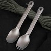 Titanium Spoon Camping Fork Camping Utensils Camping Spork with Non-Slip