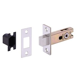 HANDLEZONE® Bathroom Toilet Door Deadbolt Lock - Polished Stainless Steel - 65mm Bolt with 45mm Backset