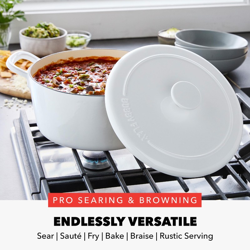 GreenPan x Bobby Flay 5.5QT Enameled Cast Iron Round Dutch
