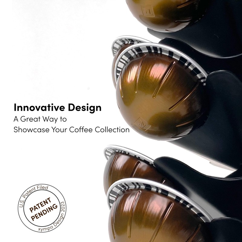 xympo Coffee Pod Carousel for Nespresso Vertuo Capsules, Holds 40