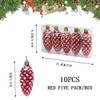 Pack of 10 Glitter Christmas Tree Pendants, Shiny and Glittering