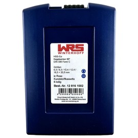 WRS Quality Countersink Set, Industrial Quality, in Rose Plastic Cassette, 6.3-20.5 mm Diameter, 6-Piece Set, HSS-E (Co) - for Stainless Steel