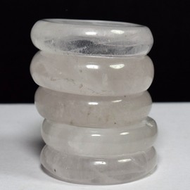 HQRP 1PC Clear Quartz Stand for Sphere/Egg Polished 40mm Worry Stone Natural Gemstone Crystal Mineral Meditation Stone Specimen - India