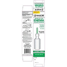 Major Enema Saline Laxative Ready-To-Use - 4.5 oz (2 Pack)