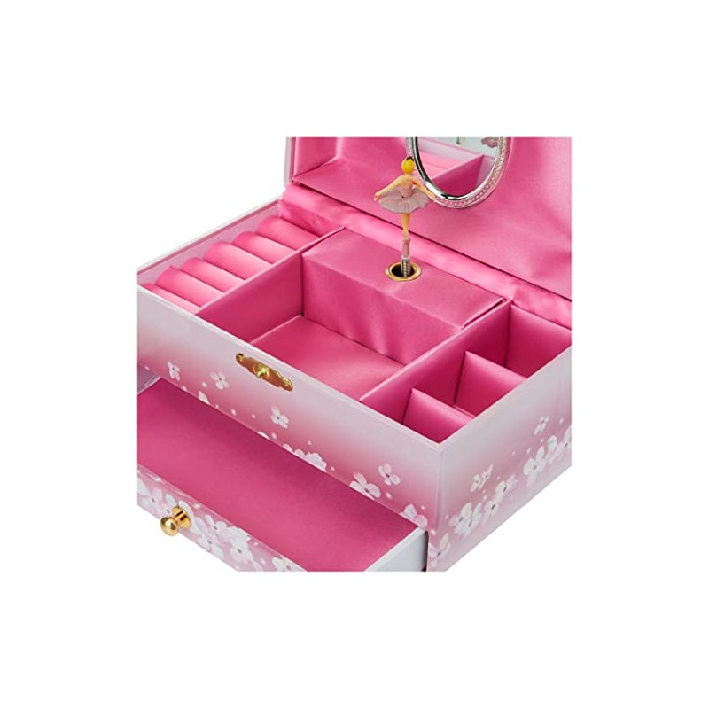 Goki 15545 Musikspieldose "Ballerina" Melodie Schwanensee, rosa