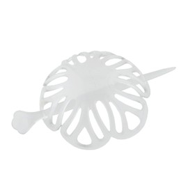 Parcelona Pinza para el pelo de celuloide radial francés a través de 3.5 pulgadas, soporte para coleta de caballo, pinzas redondas para el pelo para mujer, fabricadas en Francia (transparente)