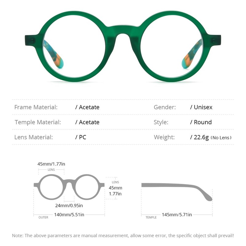 HEPIDEM 9270 - anteojos de acetato multicolor para mujer, estilo