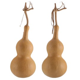 STOBOK 2pcs Hanging Gourd Crafts Gourd Shape Ornament Natural Gourd Practical Desktop Decor DIY Photography Props Gourd for Home Decor