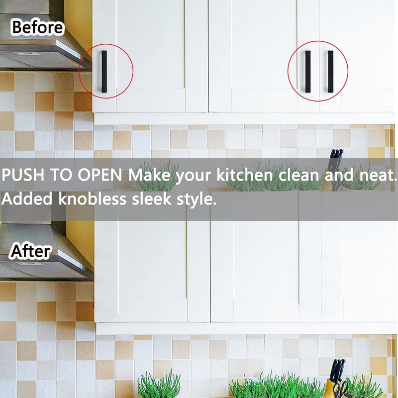 Self-Closing Push to Open Door Latches Hardware CBRIVE 4Pack Kitchen