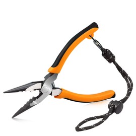 SPEEDWOX Eccentric High Strength Radio Pliers, Power All-Purpose Radio Pliers, Precision Radio Pliers, Wire Stripper, With Simple Crimping Function, With Hole, Wire Cutter, 6.5 inches (165 mm), Eccentric Levers for Light Sharp, Drop Prevention Strap, Ter