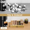 Kssiaz Coffee Pod Holder Drawer, Bamboo K Cup Holder Compatible