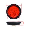 AMOPACORP 1 Pair 4 inch Round 24-LED Red Brake Stop