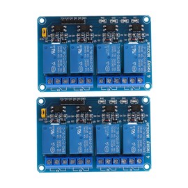 2PCS 4 Channel Relay Module Optocoupler Isolation ABS Solid State Relay Module for PLC Controller 5V