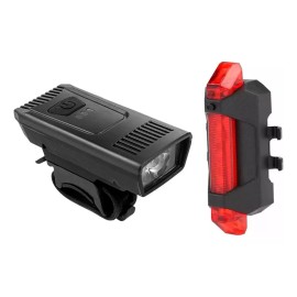 Bicycle Set Kit Lampara Luz Led Recargable Ipx6 Impermeable Bicicleta