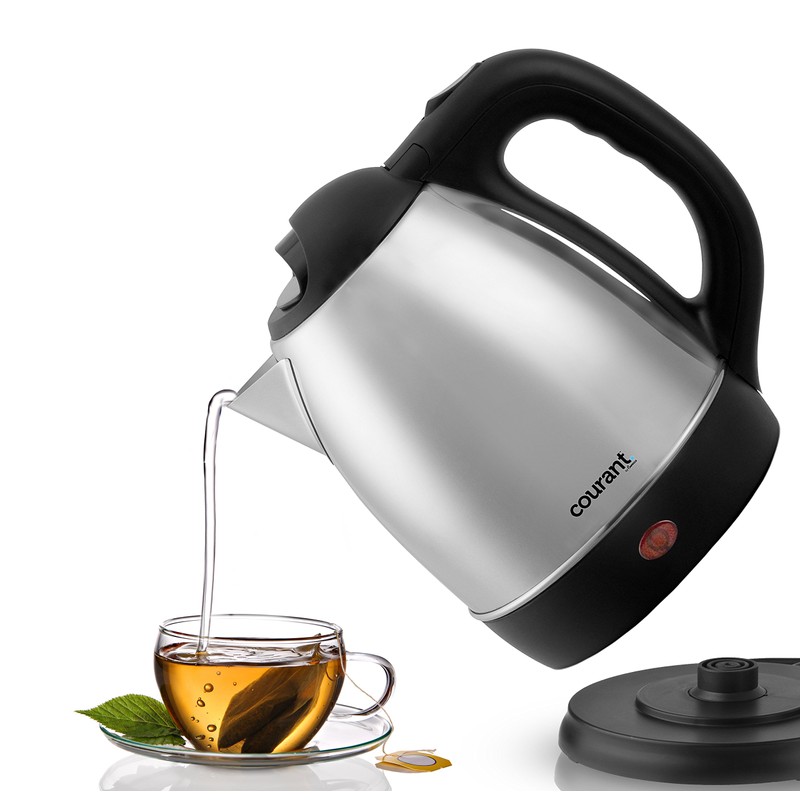 Courant Cordless 1.2L Electric Kettle Stainless Steel, Great for tea