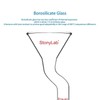 stonylab Powder Funnel with Offset Design, Borosilicate Glass with 24/40