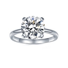 IMOLOVE 3ct Moissanite Engagement Ring Wedding Solitaire Ring for Women Lab Created Diamond Promise Ring for her-7-3CT