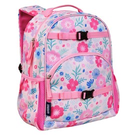 Wildkin ECO rPET 15-inch Kids Backpack – Sustainable, Padded, Adjustable – Pink Floral