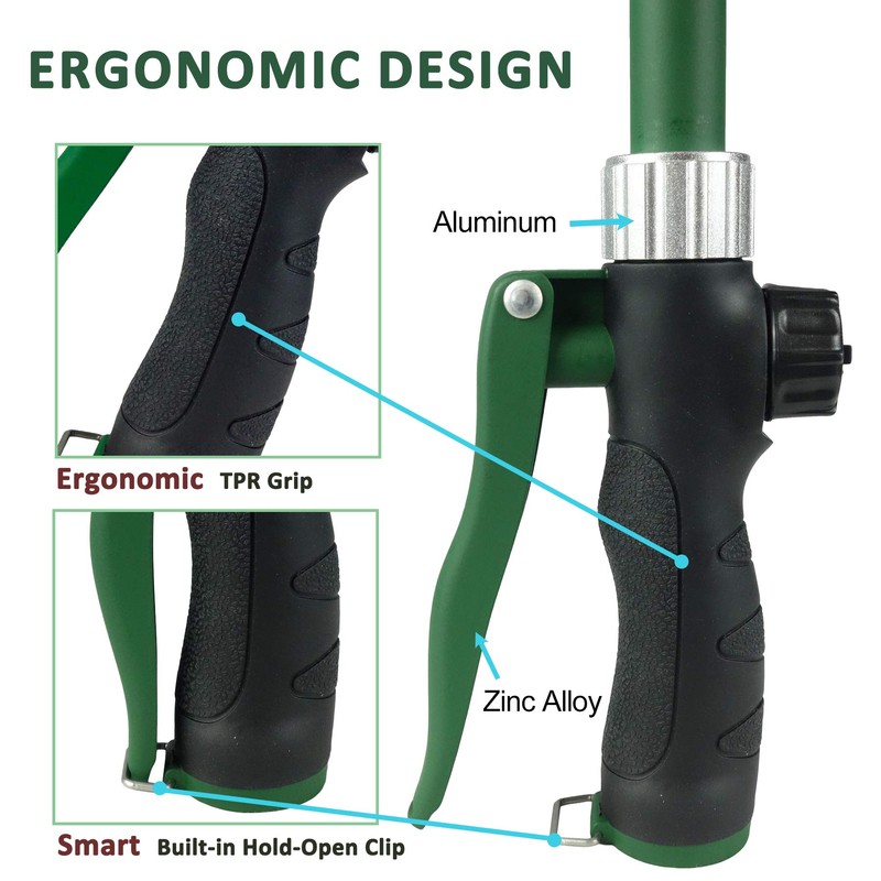 Watering Wand for Hanging Baskets & Windows, Lightweight 6-Spray Wand,