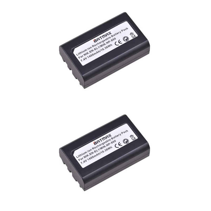 Batmax 2Packs EN-EL1 Battery + Charger for Nikon Coolpix 5700,