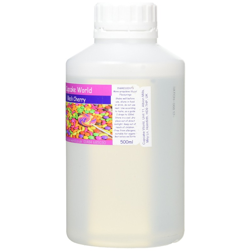Cupcake World Intense Food Flavouring, Black Cherry, 500 ml