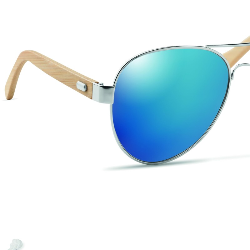 noTrash2003 Aviator Sunglasses with Coloured Mirrored Lenses UV400 CAT3 Strong
