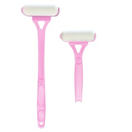 Lotion Applicator, Folding Handle with 3 Reusable Foam Rollers, Washable Cream Applicator for Back (Pink)