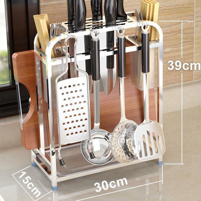 Kitchen Utensils Organizer Stainless Steel Cutting Board Chopsticks Spoons Kitchen