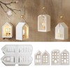 Art House Shape Resin Silicone Molds,3D Silicone House Candle Mold