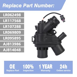 Thermostat Housing Assembly w/Sensor OE Replacement LR117568 AJ814048 for Land Rover Sport LR4 Discovery Velar/Jaguar F-Type F-Pace XF XE XJ AJ126 3.0L V6 SC Engine AJ813986 LR069809 LR095895 LR107288