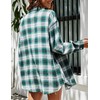 Mingzhu Womens Casual Flannel Plaid Shirts Button Down Long Sleeve