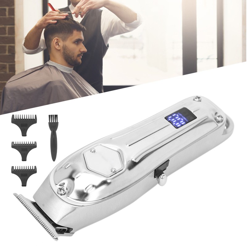 USB Rechaegeable Hair Clipper LCD Screen Electric Hair Styling Trimming