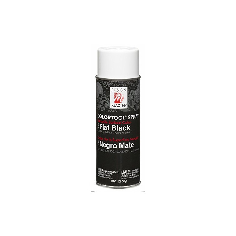 design master Colortool Floral Spray Paint 12oz Flat Black Y