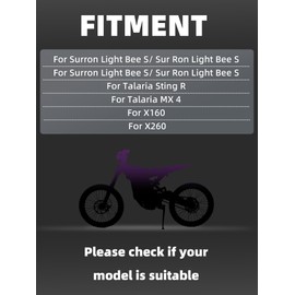 BAOUFF 7/8" Riser Handlebar for Electric Dirt Bike,4MM Thickness 7075 Aluminum 31.8MM and 22MM Tall Bar for Surron Light Bee S and X/Talaria Sting MX3 and R MX4/E Ride Pro S SS SR-Purple