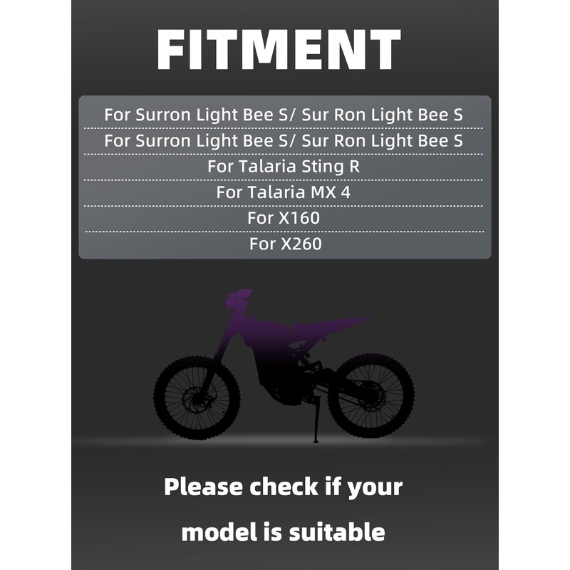 BAOUFF 7/8" Riser Handlebar for Electric Dirt Bike,4MM Thickness 7075