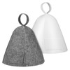 2Pcs Comfortable Natural Felt Bath Hat Durable Felt Cap Sauna