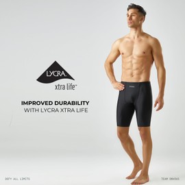 Onvous Traje de Baño Hombre Natación de Compresión con Cordón | Traje de Baño de Carreras y Entrenamiento | Rápido, Flexible, Cómodo | Tallas: 28-38 - Sigilo - 38