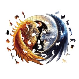 Wooden Puzzle Adults, 200 Pieces, 3D Wooden Puzzle, Unique Animal Shape Wooden Puzzle, Creative Christmas Gifts for Teenagers and Adults