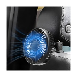 CGEAMDY Car Fan, Car Fan 360° Rotation Fan, Low Noise Summer Fan, 12 V USB Fan, 3 Speeds for Car, Van, SUV, RV, Boat (Chair Back)