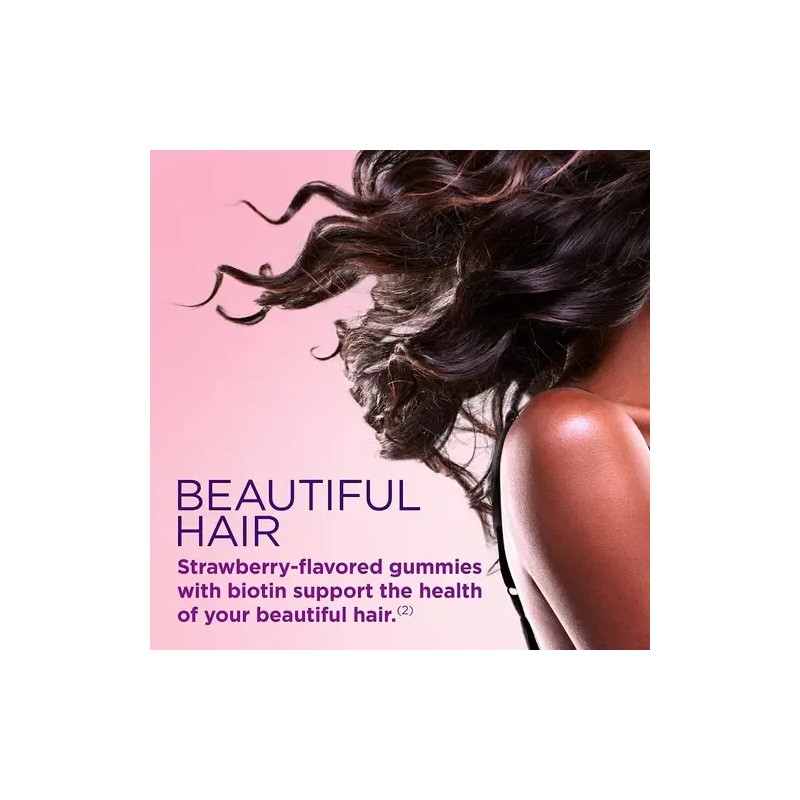 Hair Skin And Nails 140 Gomitas 2500 Biotina Sabor Frutilla