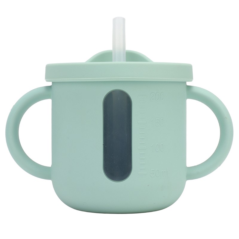 Silicone Sippy Cups Double Handles Lightweight Toddler Training Cup with