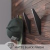 GUWINA Metal Coat Hooks Wall Mounted Black, Solid Triangle Shape,