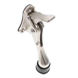 Adjustable Kickdown Door Stopper - Zinc Alloy Foot Operated Door Stop for Home Office and Commercial Use - and Reliable Design